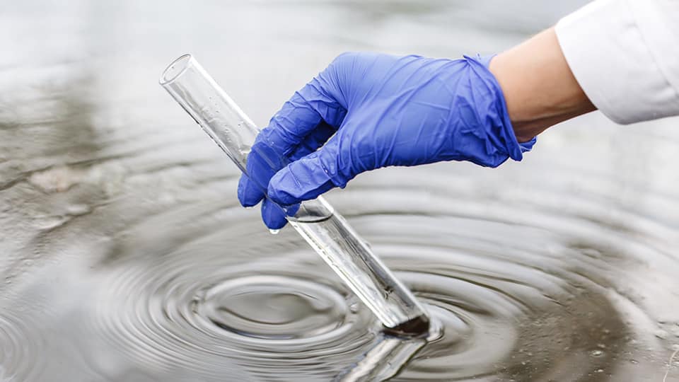 Taking a water test